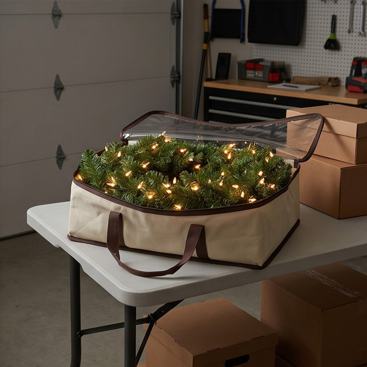 Pre-Lit Norwood Fir Garland with Warm White LED Lights, 9 Foot