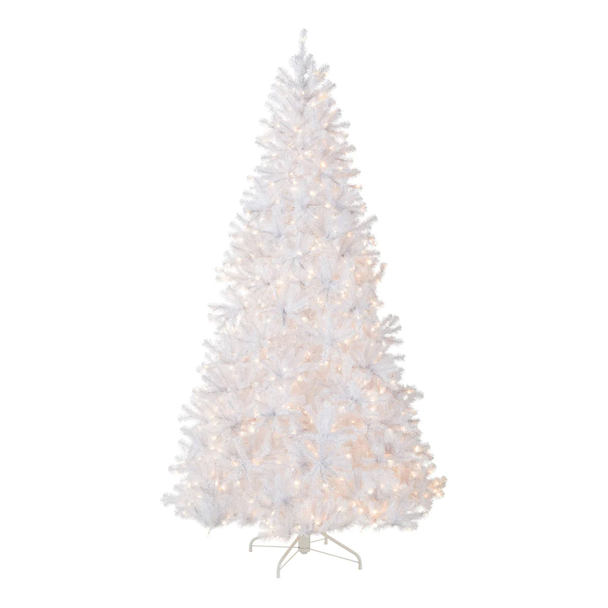 9ft Pre-Lit North Valley White Spruce Christmas Tree with Clear Lights