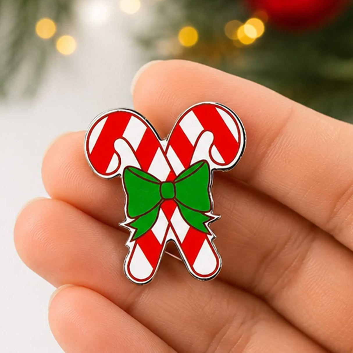 Bulk 72 Pc. Christmas Candy Cane Pins – Holiday Party Favors