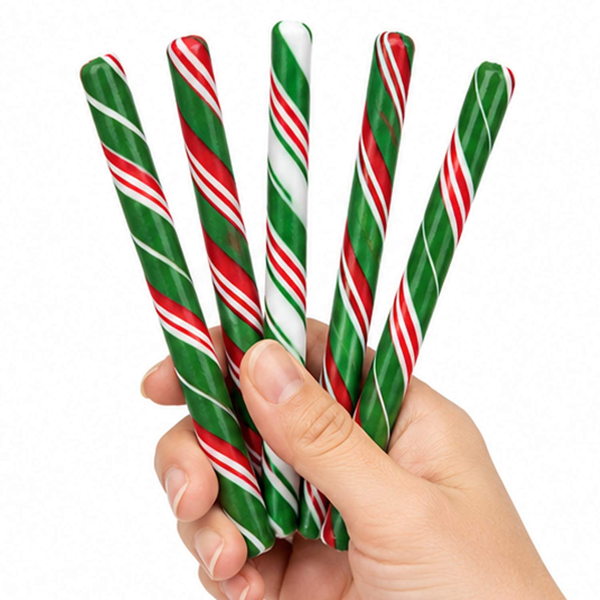 4.5" Christmas Apple & Cherry Hard Candy Sticks – 80 Pc (2 lbs Bulk Pack)