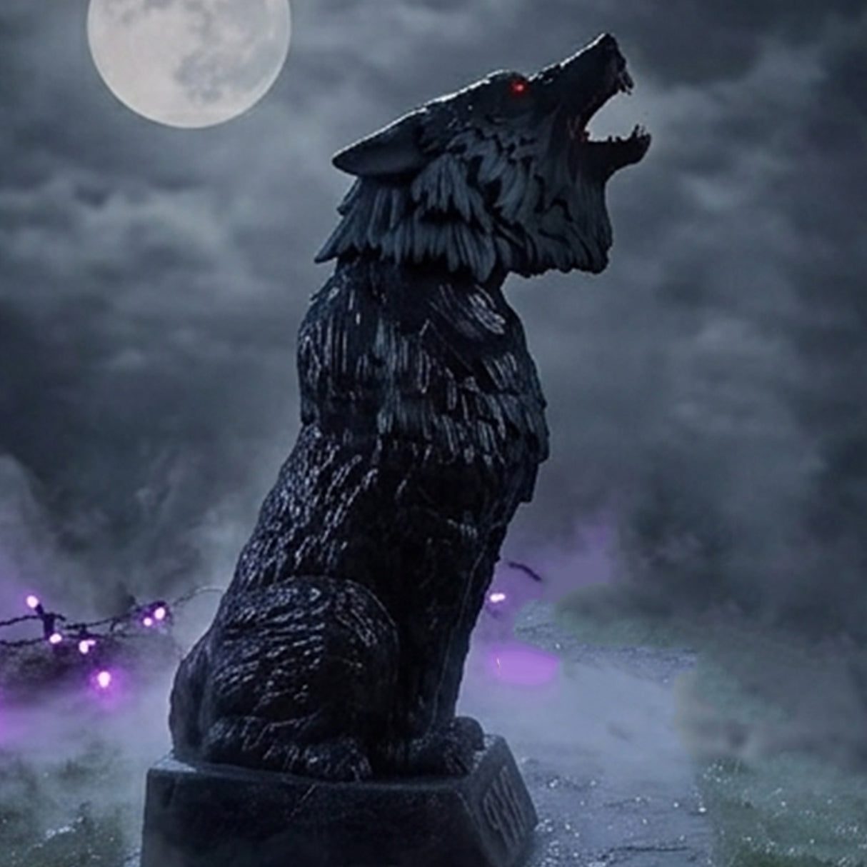 25 1/2" Animated Zombie Wolf Halloween Decoration