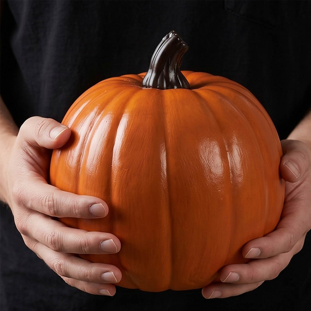 9" x 8 1/4" Orange Foam Pumpkin Halloween Decoration