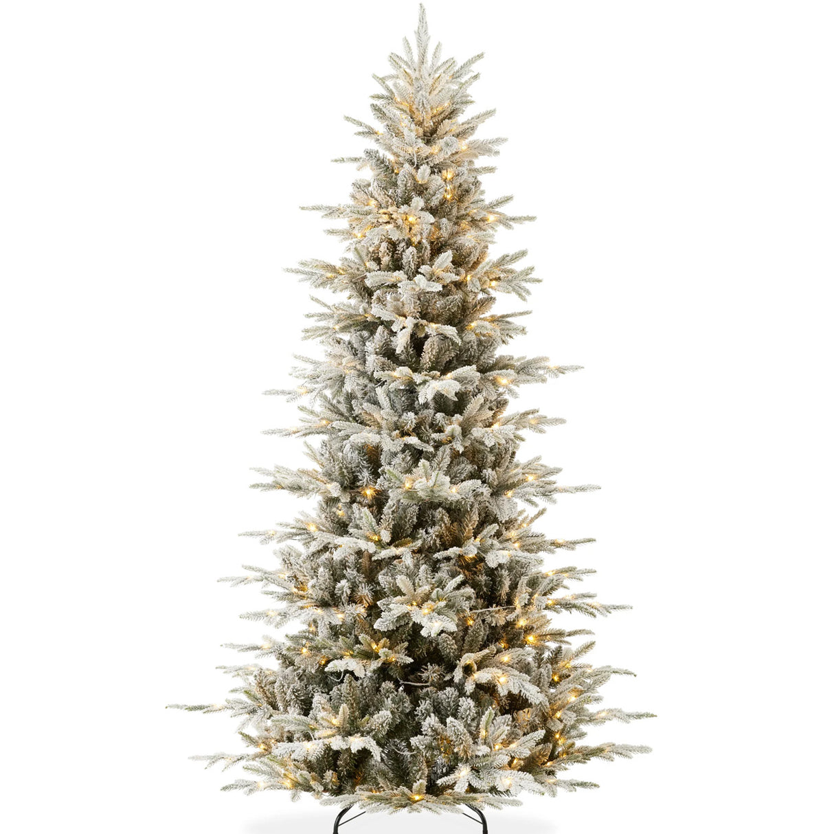 Pre Lit Flocked Aspen Noble Fir Christmas Tree with LED Lights