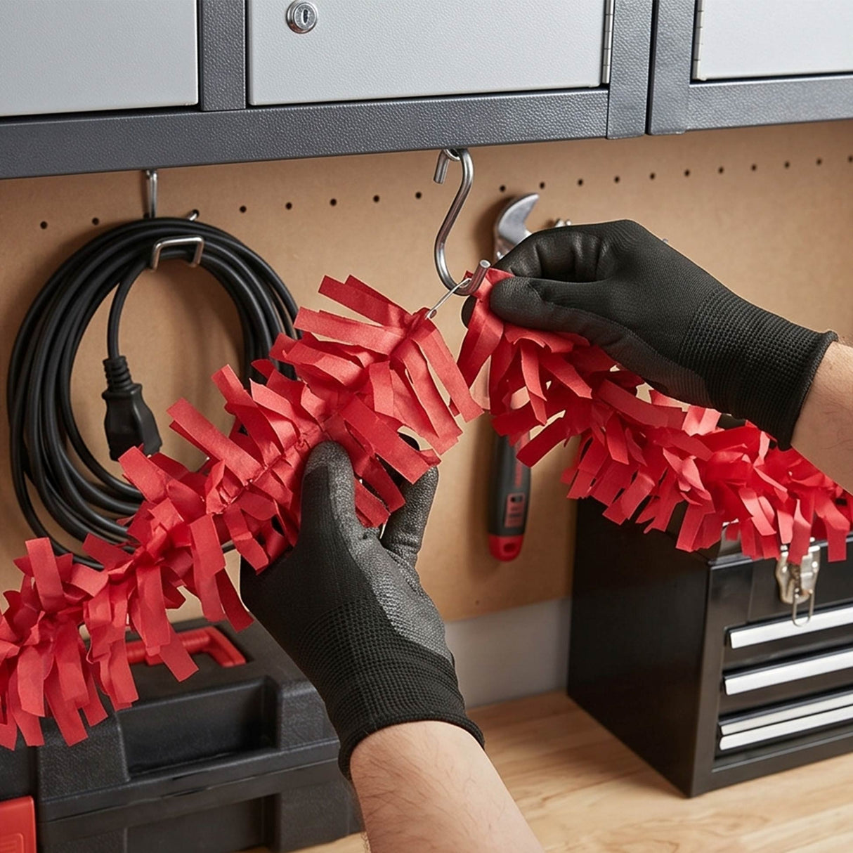 Red Tissue Party Festooning 25 Ft Decorative Streamer