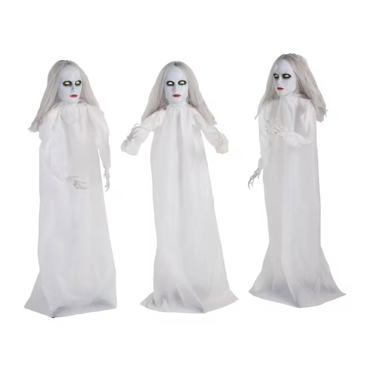 4 ft Halloween Ghostly Girl Yard Stakes Decoration – 3 Pc Set