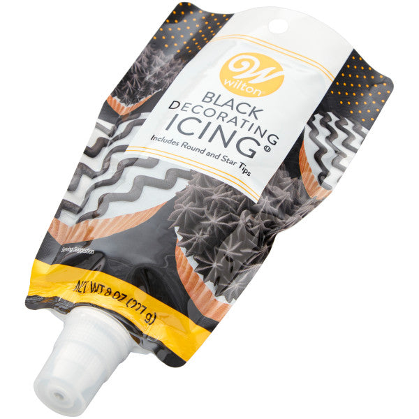 Wilton Black Icing Pouch with Tips, 8 oz.