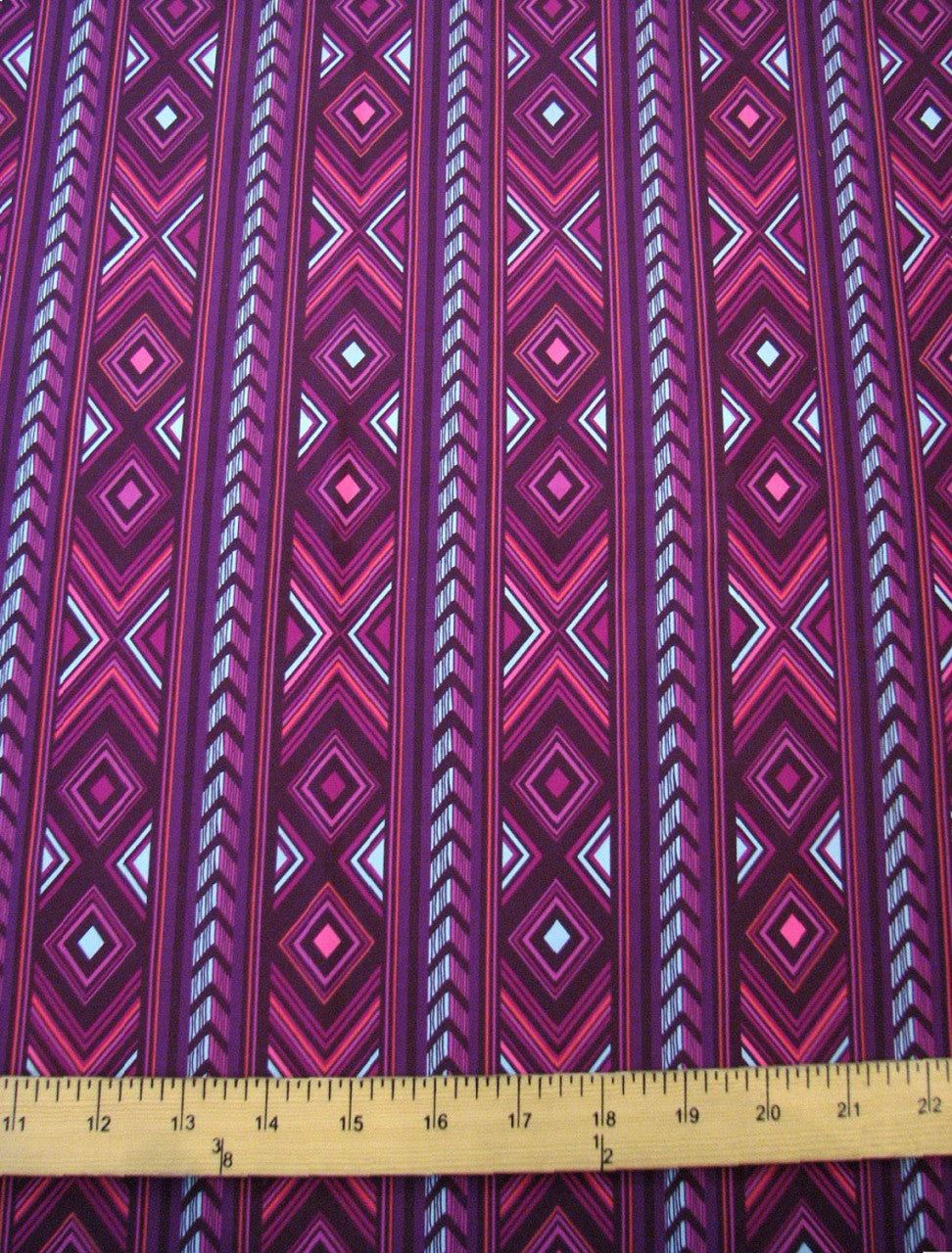 Nylon Spandex Fabric - Medium Weight Geometric Design, 58" To 60" Width