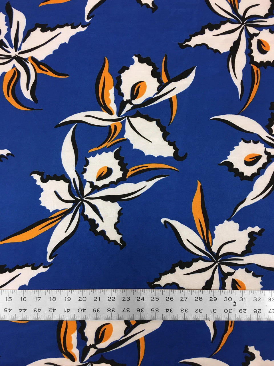 Floral Design Polyester Single Spun Fabric - Floral Print, 58-60" Width