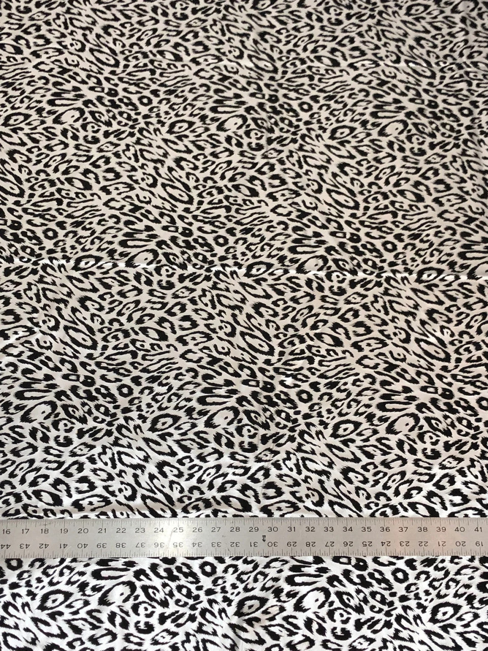 Cheetah Foil Design Nylon Spandex Fabric - Black/Gold, Black/Silver, White/Silver