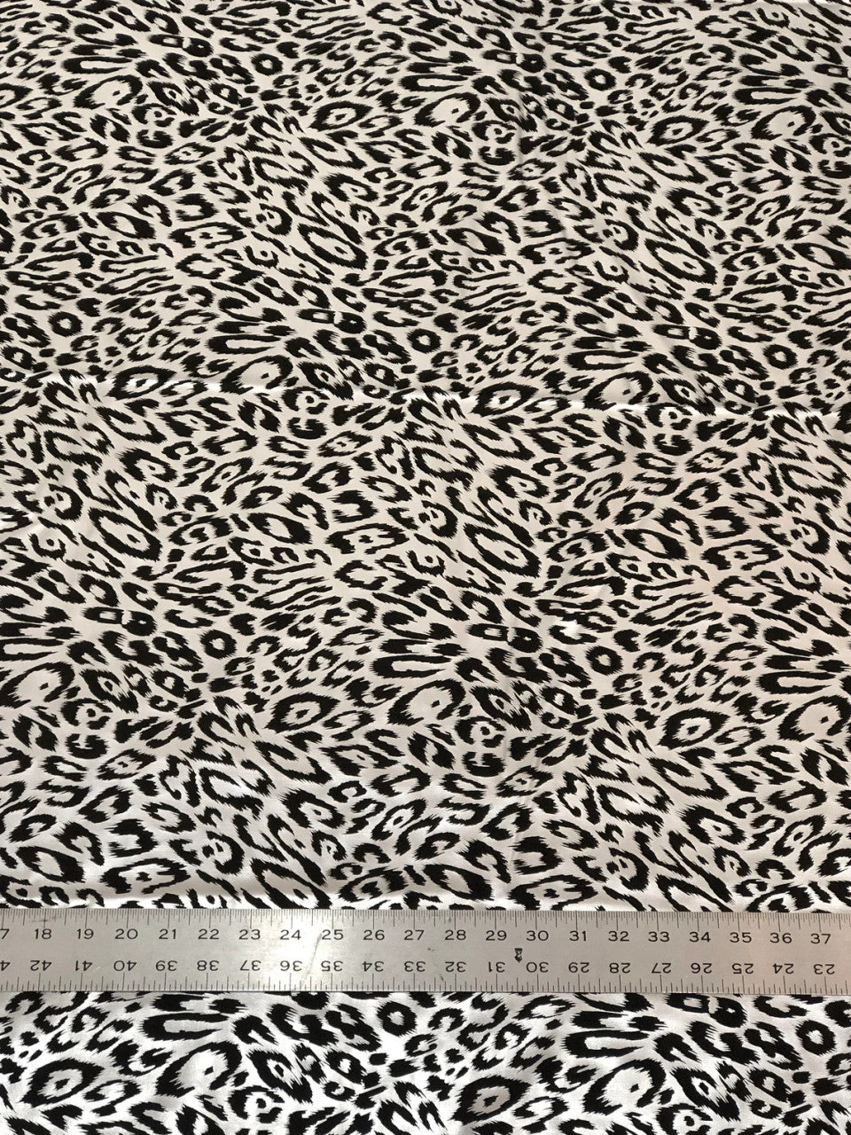 Cheetah Foil Design Nylon Spandex Fabric - Black/Gold, Black/Silver, White/Silver