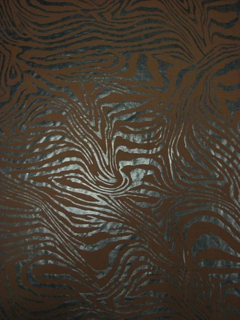 Polyester Spandex Fabric - Shiny Foil Zebra Design, 58 To 60 Inches Wide