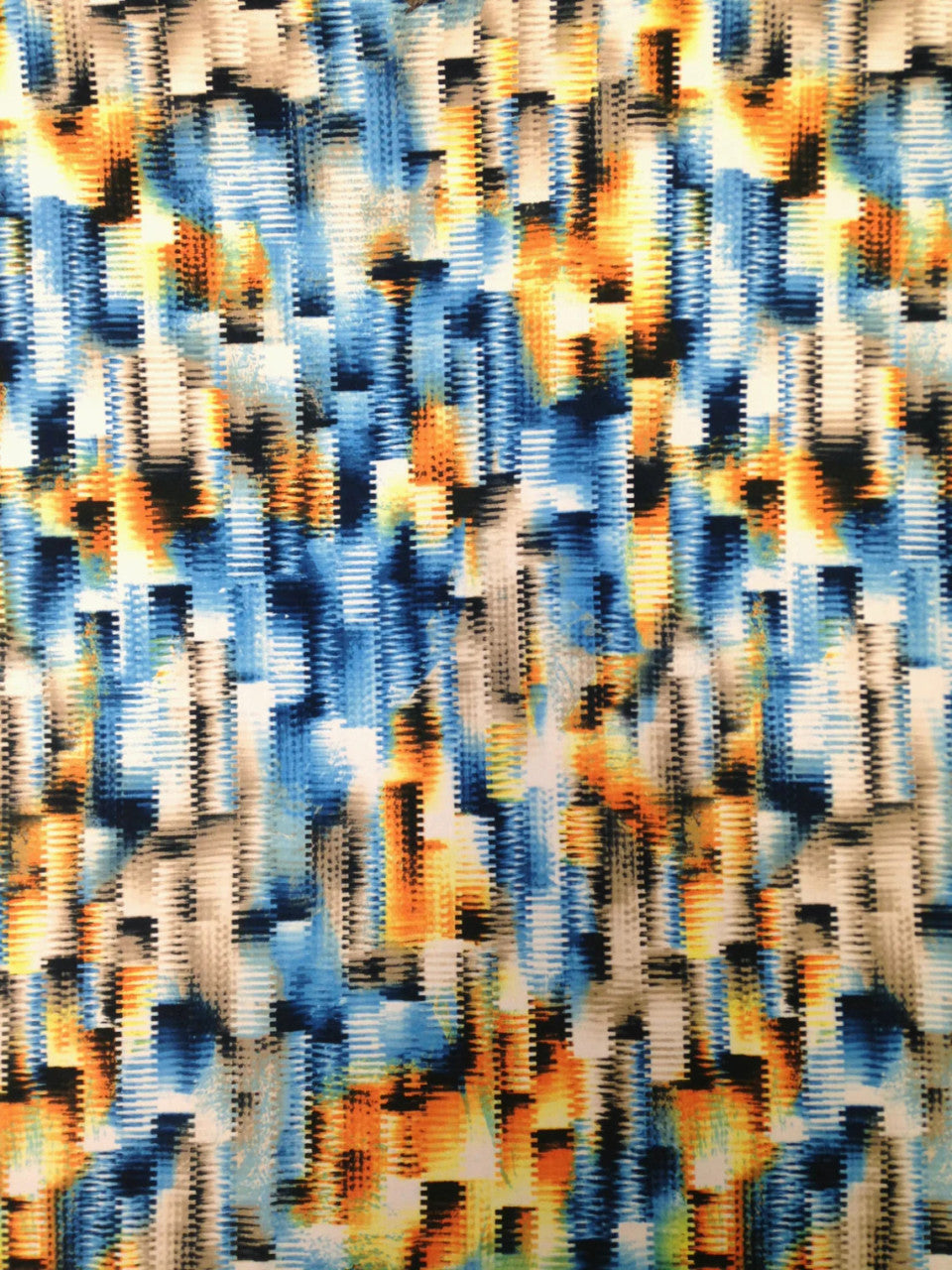 Abstract Pattern Polyester Spandex Knit Jersey Fabric - Abstract Print, Lightweight, 58"- 60" Wide