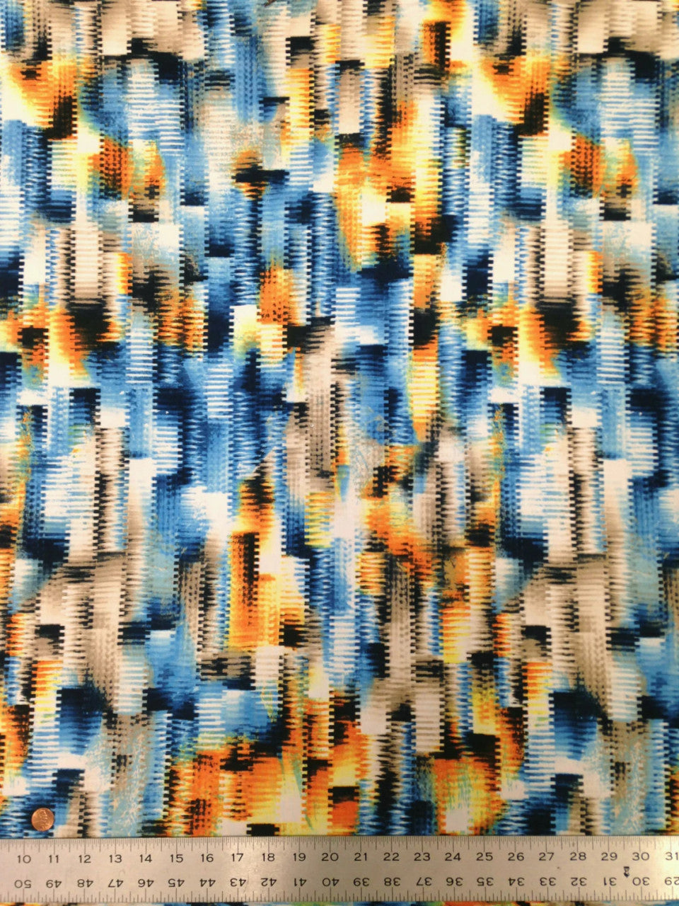Abstract Pattern Polyester Spandex Knit Jersey Fabric - Abstract Print, Lightweight, 58"- 60" Wide