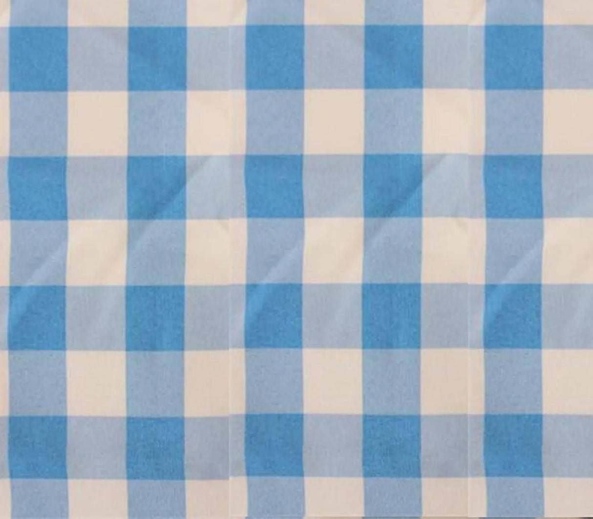 Checkered Gingham Polyester Fabric - 1-Inch Checkered Pattern, 60" Width