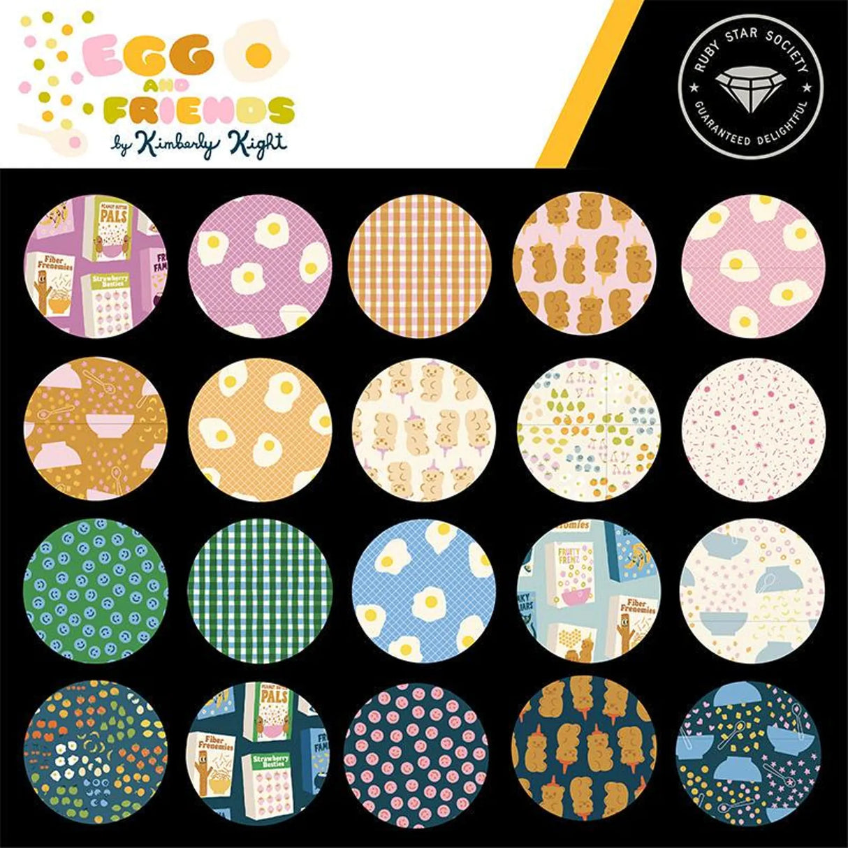 Cotton Fat Quarter Bundle Egg and Friends