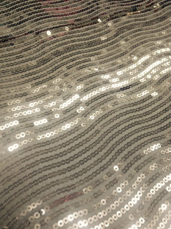 1 Yard Gold Taffeta Fabric with Hypnotic Sequins 50/52 Inch Width