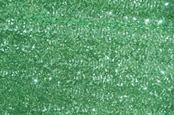 1 Yard Mint Green Spangle/Glitz Sequins Fabric 55 Inch Width