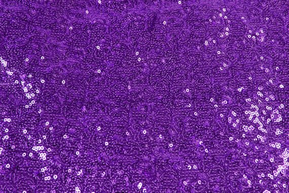 1 Yard Purple Glitz Sequin Fabric Sparkly Spangle Mesh for Costumes Decor Crafts 55 Inch Width