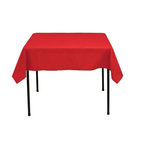1 Yard Red Square Tablecloth Washable Polyester for Square or Round Tables 60 Inch Width