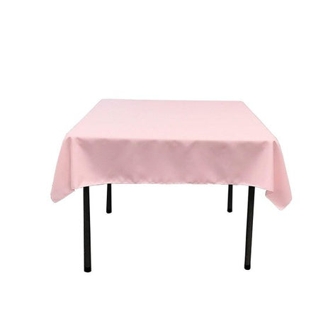 1 Yard Pink Square Tablecloth Washable Polyester for Square or Round Tables 60 Inch Width