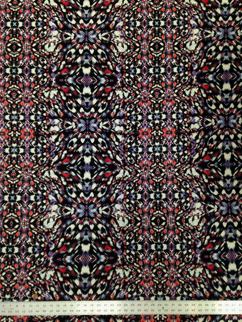 Kaleidoscope Geometric Print ITY Knit Jersey Polyester Spandex Fabric - Multi Color Geometric Print, 58" To 60" Width