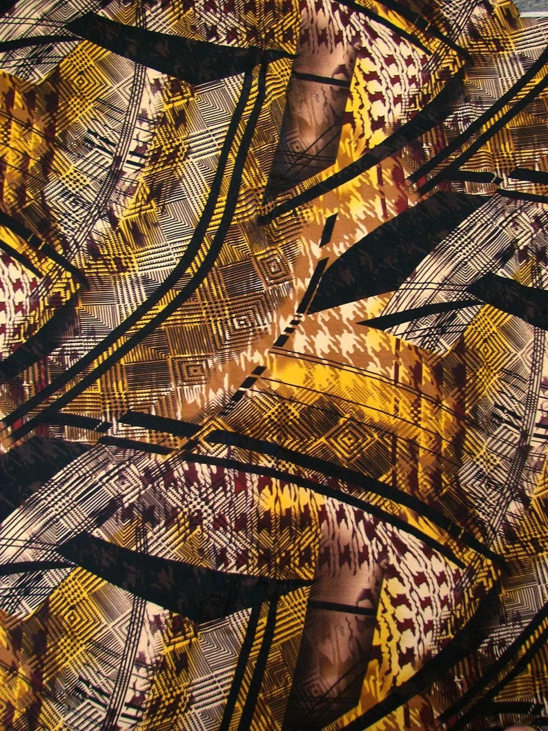 Modal Rayon Spandex Fabric - Abstract Design, Medium Weight, 58/60" Width