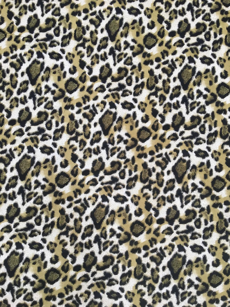 Animal Print Design Polyester DTY Fabric - Animal Print, 54-56" Width