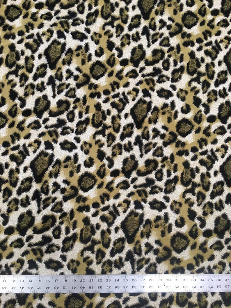 Animal Print Design Polyester DTY Fabric - Animal Print, 54-56" Width