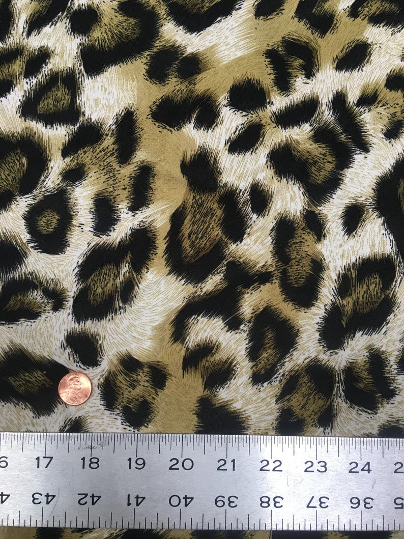 Animal Print Design Polyester DTY Fabric - Animal Print, 54-56" Width