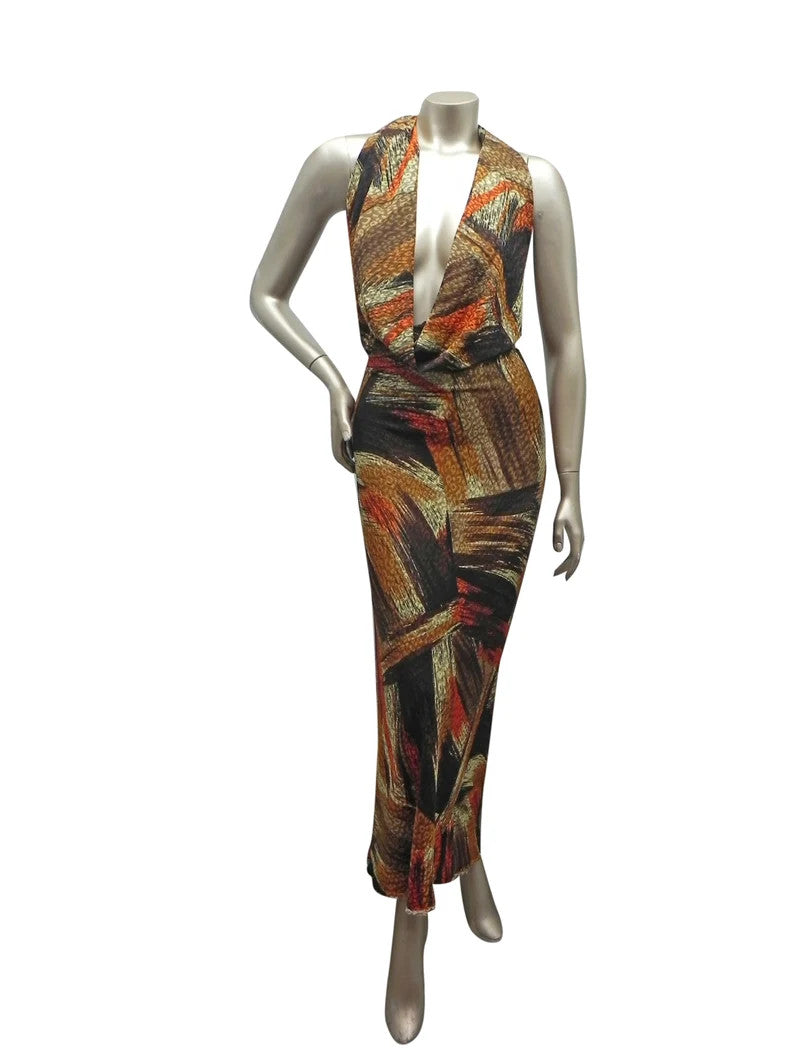 Abstract Design Acetate Polyester Spandex Fukuro Jacquard Fabric - Rust, Teal, Abstract Pattern, 58" To 60" Width
