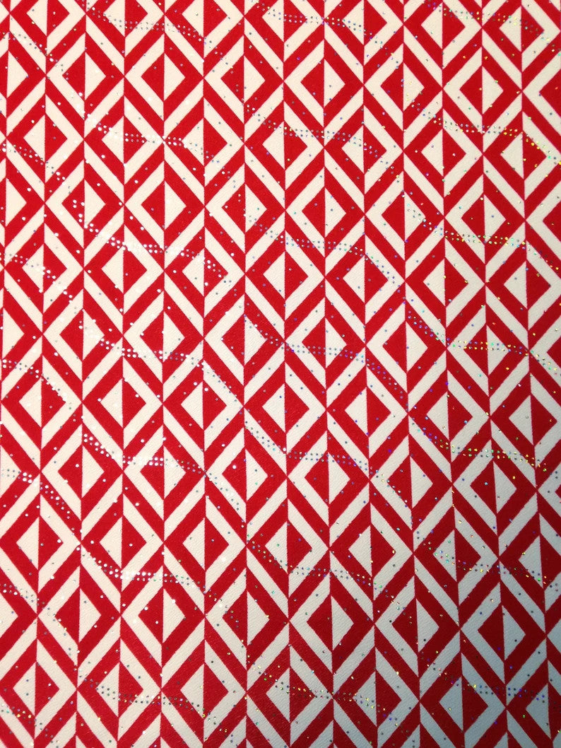 Polyester Spandex Textured Fukuro Fabric - 2-Way Stretch, 1Mm Hologram, Black, Navy, Red, 56" To 58" Width