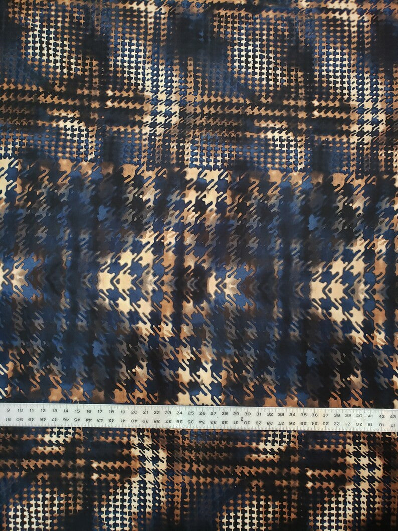 Polyester Soft Brushed Single Span Abstract Design Fabric - Abstract Design, 58 To 60 Inches Wide