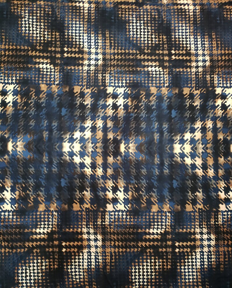 Polyester Soft Brushed Single Span Abstract Design Fabric - Abstract Design, 58 To 60 Inches Wide