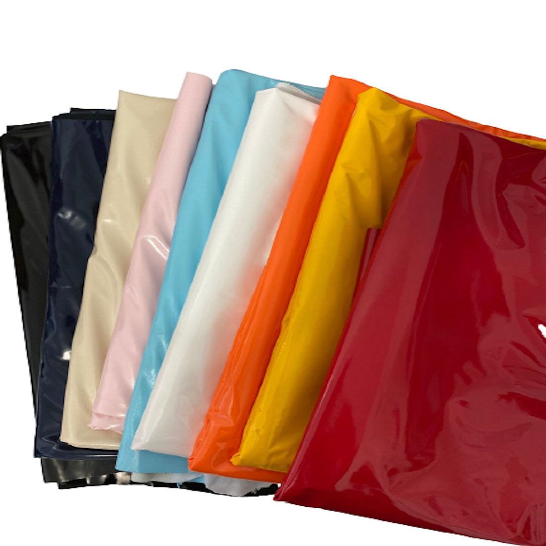 Patent Faux Leather Vinyl Fabric 54” Wide, Mechanical 4-Way Stretch for Apparel and Crafts