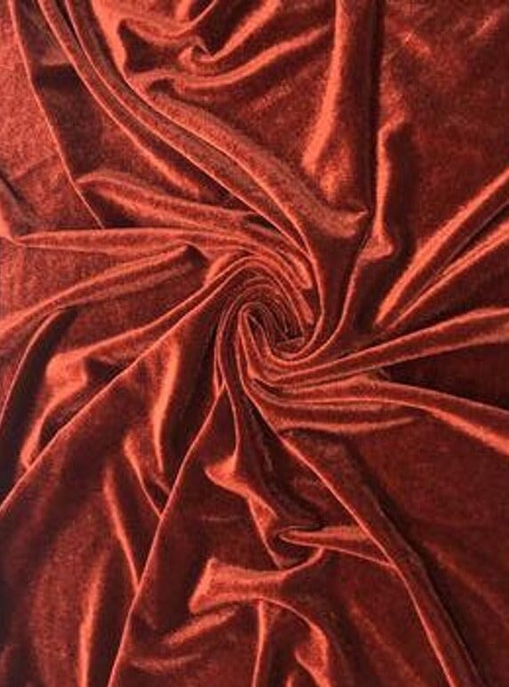 Stretch Velvet Rust