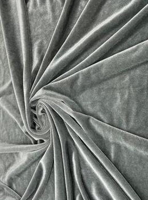 Silver Stretch Velvet