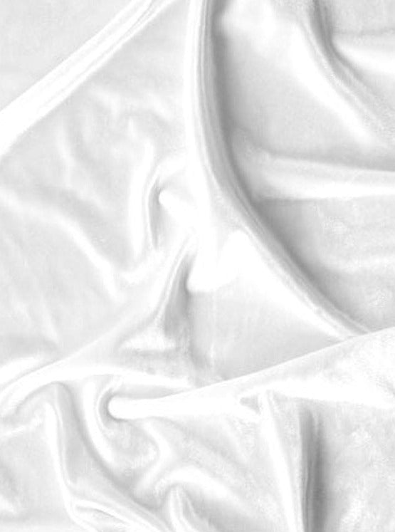 White Stretch Velvet