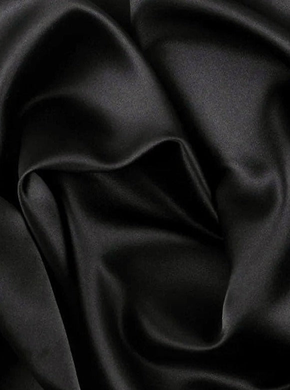 Black Duchesse Satin