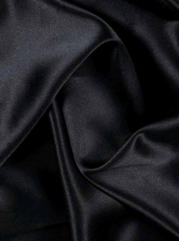 Black Duchesse Satin
