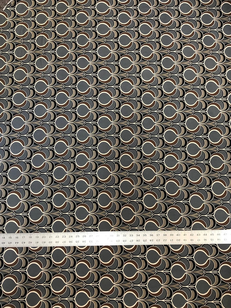 Geometric Print Polyester Spandex Fabric - Geometric Print, 58 To 60 Inches Wide