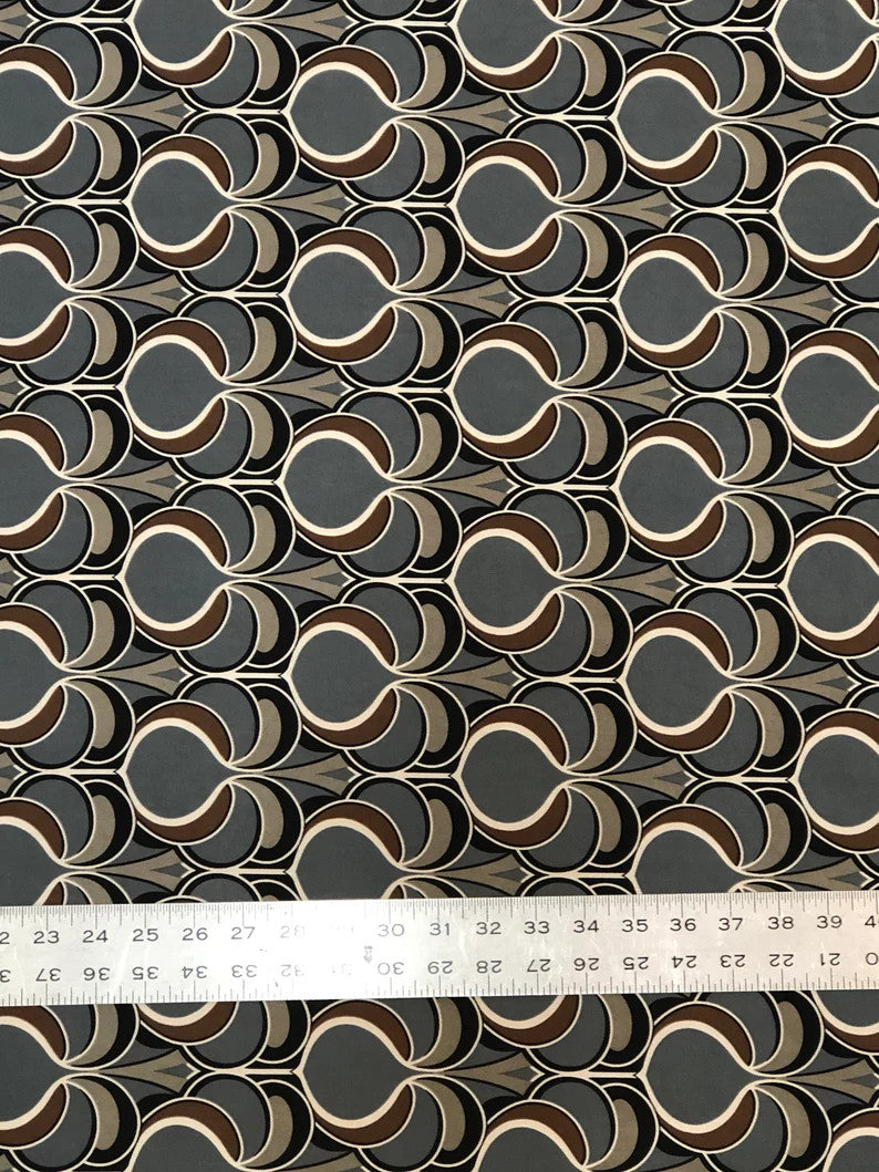 Geometric Print Polyester Spandex Fabric - Geometric Print, 58 To 60 Inches Wide