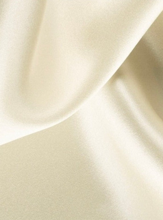 Ivory Silky Stretch Satin