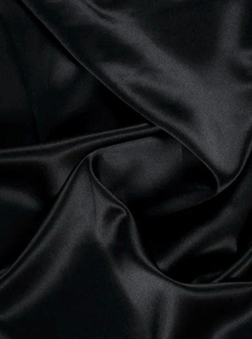 Black Duchesse Satin