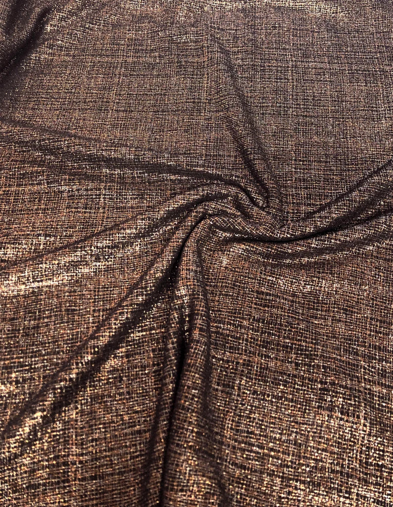 Shiny Lurex Polyester Spandex Fabric - Rose Gold, Hunter Green, 58"/60" Wide