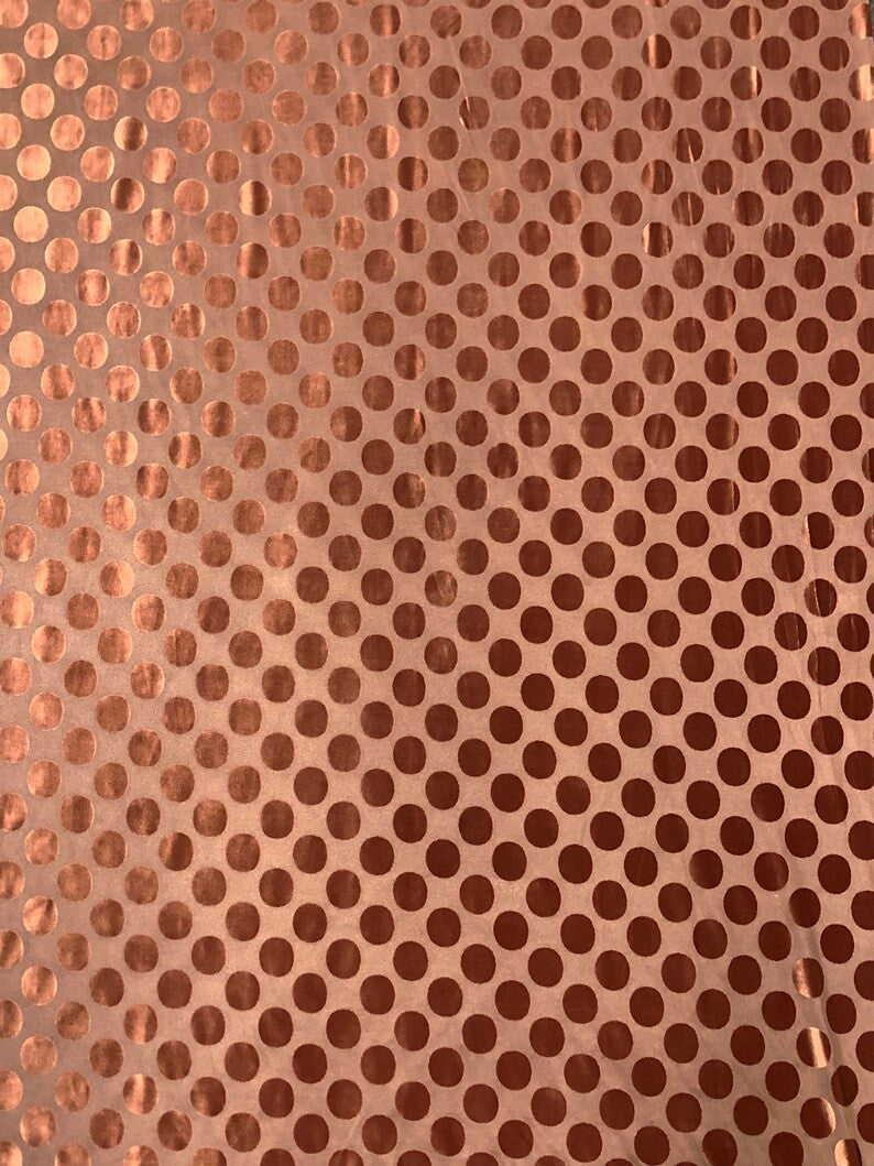 1.5 Inch Circles On Burnout Velvet Polyester Spandex Fabric - Black, Dark Camel, Wine, 58"-60" Width