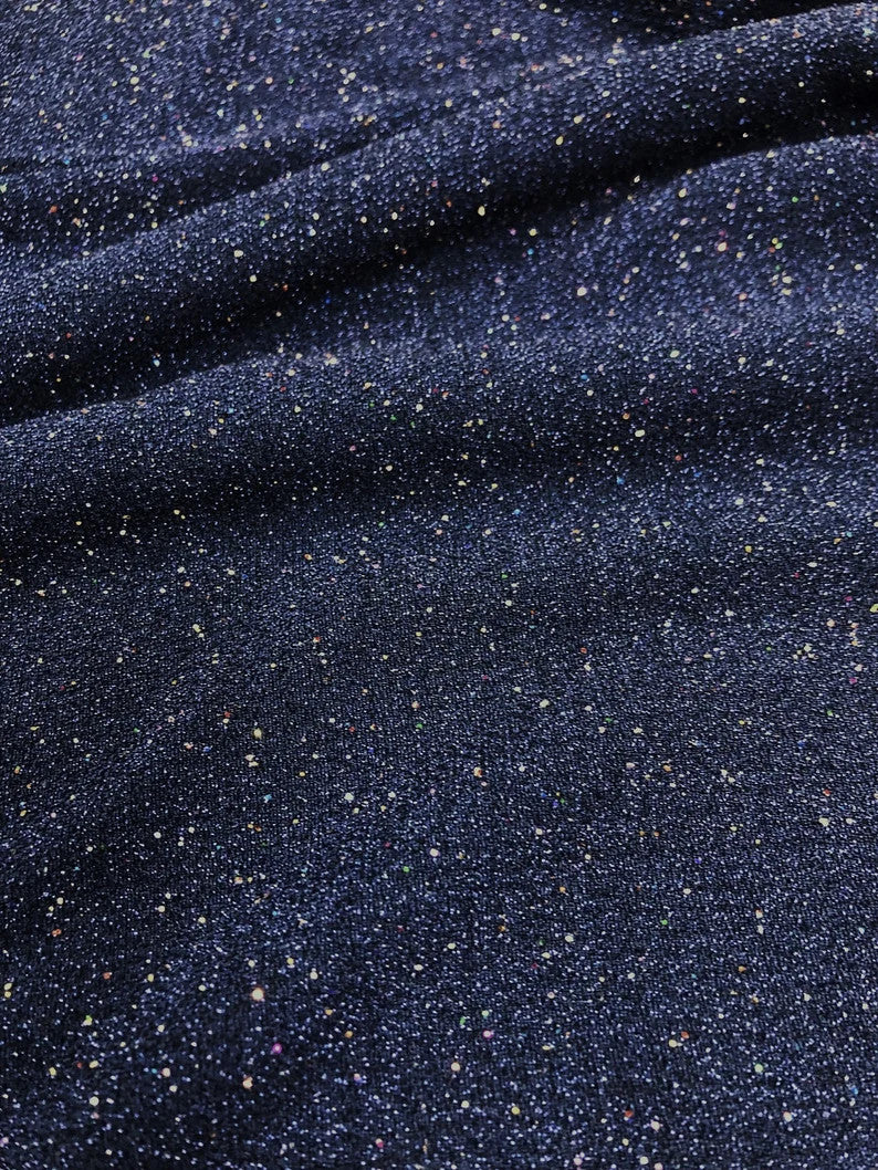 Nylon Spandex Fabric - Textured With Lurex, Multi Color Hologram, 58"-60" Width
