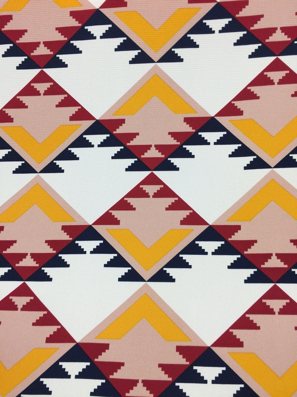 Stretch Crepe Navy Burgundy