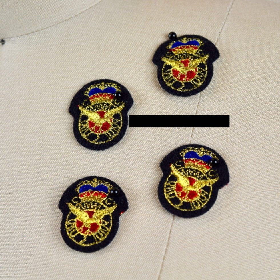 Emblem Patch Black Gold Red