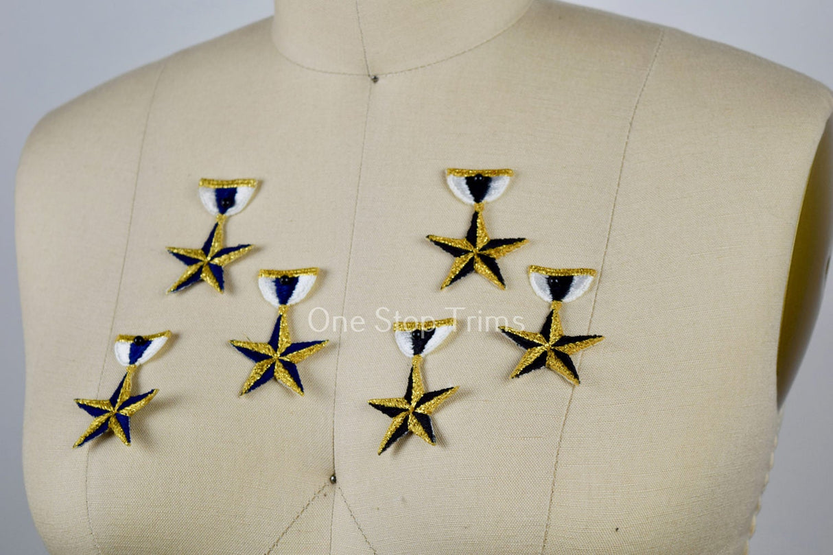 Star Patch Iron-On Embroidered