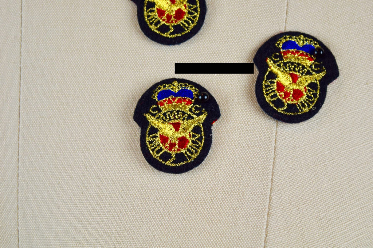 Emblem Patch Black Gold Red